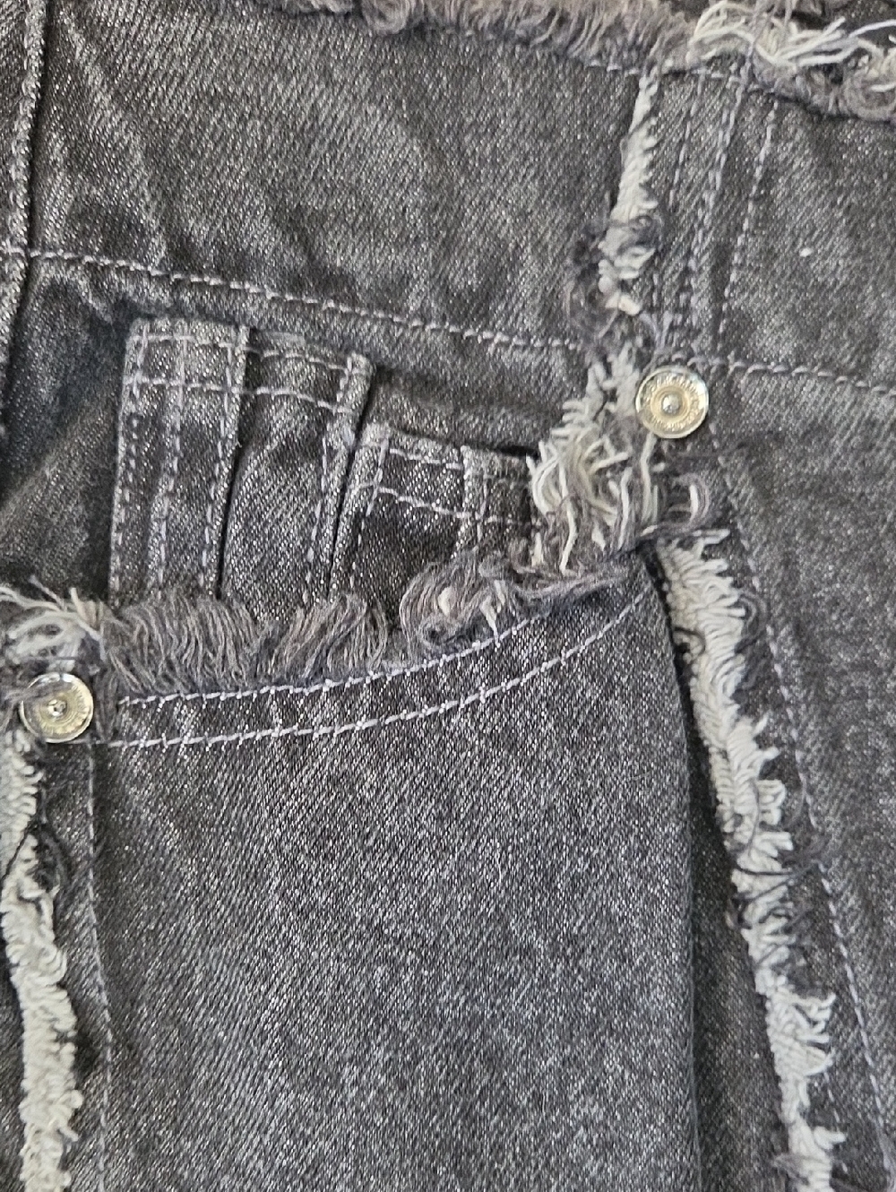 NEW Maniere De Voir Distressed Baggy Jeans Gray Size 4 - Picture 5 of 10